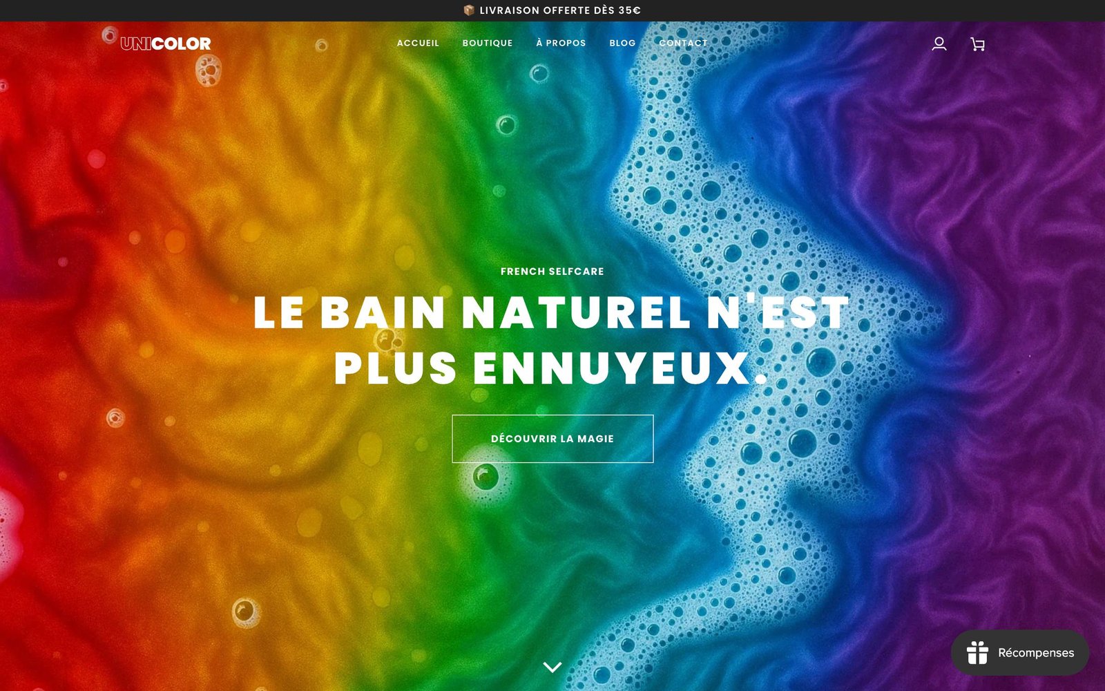 Aperçu du site Unicolor